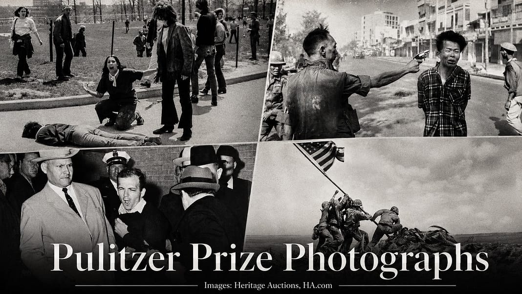montage of Pulitzer Prize Photograph winners