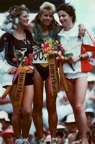 Kerry Saxby - 1EarthMedia Podium 10km Walk - Anne Judkins, silver; Kerry-Anne Saxby, gold; Lisa Langford, bronze