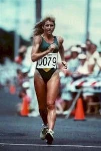 Kerry Saxby - 1EarthMedia Kerry Saxby hits the finish line in the 10km Walk