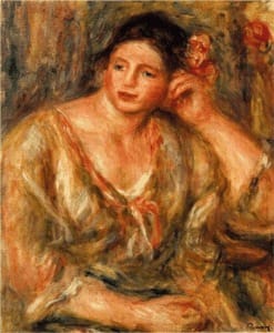 image-2 - 1EarthMedia Renoir, a master Impressionist, painted Madeleine Leaning on Her Elbow with Flowers in Her Hair