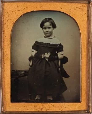 GoodmanLawson004 - 1EarthMedia George B. Goodman, 'Maria Emily Lawson', May 1845. Bathurst, ninth-plate, uncased daguerreotype in pinchbeck frame. Mitchell Library, State Library of New South Wales, Sydney, MIN 345.