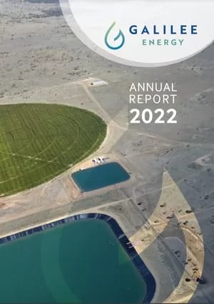 Galilee Energy annual report