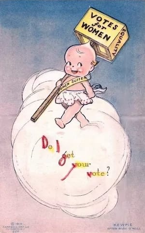 Kewpie_suffrage1912 - 1EarthMedia Kewpie women's suffrage