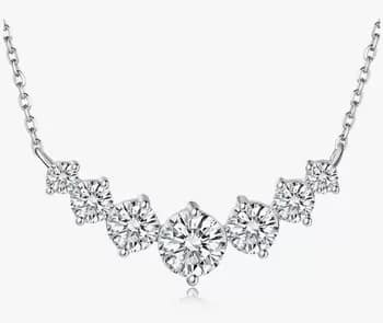 ManMadeDiamonds - 1EarthMedia Lab Created Moissanite Diamond Necklace for Women