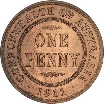 1911 Australian Penny Reverse - 1EarthMedia 1911 Australian Penny Reverse