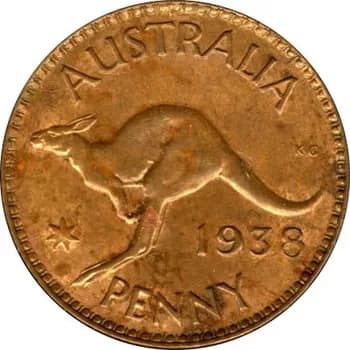 1938 Australian Penny Reverse - 1EarthMedia 1938 Australian Penny Reverse