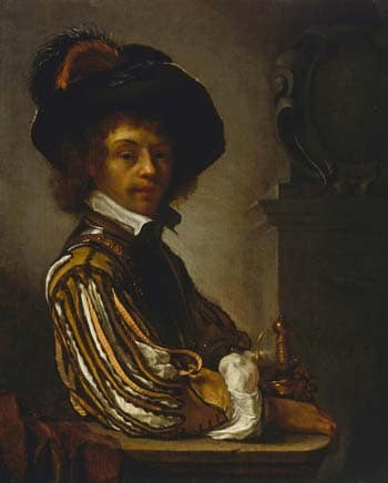 image-8 - 1EarthMedia Frans van Mieris I, Leiden, Netherlands, 1635-81 A cavalier (self portrait)