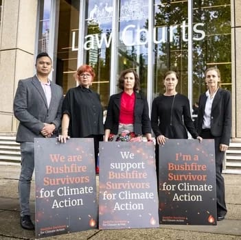 Bushfire-Survivors-For-Climate-Action350 - 1EarthMedia Bushfire Survivors For Climate Action press conference and case launch 15 February 2023. Photo Credit: Cassandra Hannagan