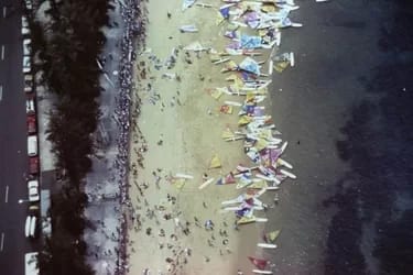aerial photo - 1EarthMedia Sydney Festival. Sailboarding. Aerial Photography. © 1985 Mark Anning photo