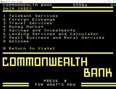 commbank400 - 1EarthMedia Commonwealth Bank on Viatel before the internet