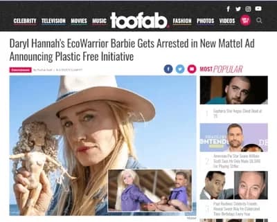 TooFab - 1EarthMedia MyCelia EcoWarrior Barbie Daryl Hannah