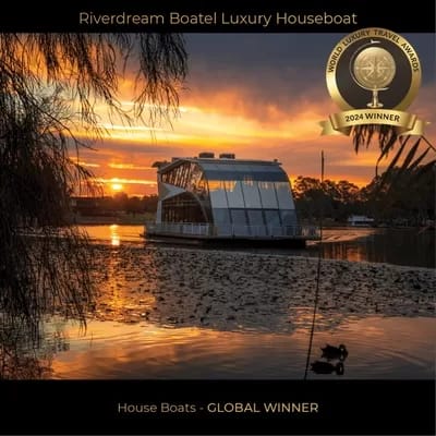 MurrayRiverBoatel003 - 1EarthMedia Riverdream Boatel has been awarded the prestigious World Luxury Travel Award for Best Houseboat