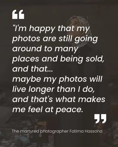 Fatima Hassona - 1EarthMedia Palestinian photographer Fatima Hassona killed in Gaza