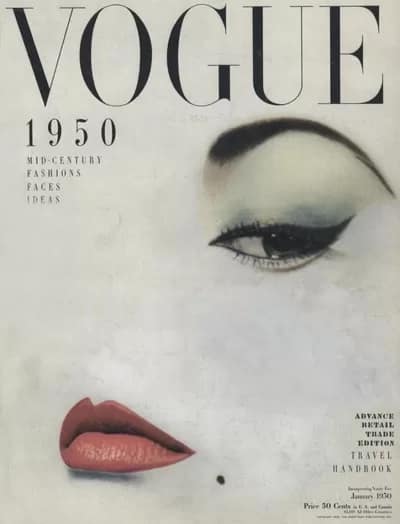 vogue1950-400 - 1EarthMedia Erwin Blumenfeld (American born Germany, 1897-1969) “Doe Eye” Vogue cover 1950