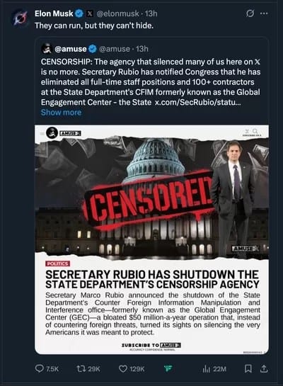 DOGE20250417 - 1EarthMedia Global Engagement Center Shuts Its Doors