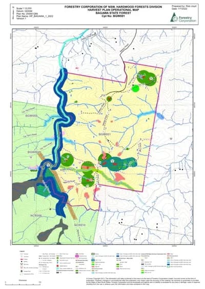 BAGAWA_harvest - 1EarthMedia Bagawa State Forest Harvest Plan Map