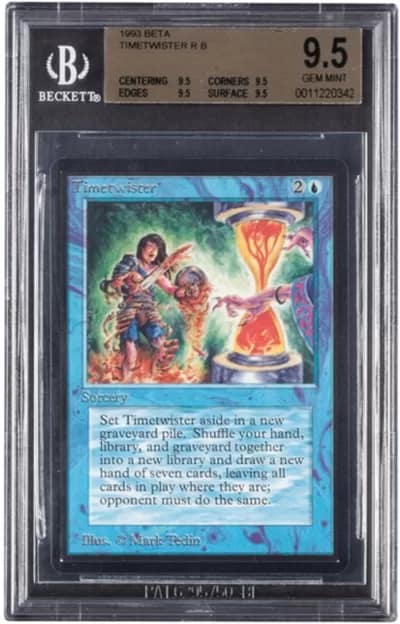 MagicTheGatheringTimetwister - 1EarthMedia Magic: The Gathering Beta Edition Timetwister BGS 9.5 (Wizards of the Coast, 1993)
