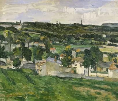 Cezanne - 1EarthMedia View of Auvers-sur-Oise by Paul Cézanne