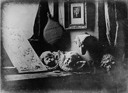 Daguerreotype_Daguerre_Atelier_1837 - 1EarthMedia Oldest Known Daguerreotype: "The Artist's Studio / Still Life with Plaster Casts", made by Louis Daguerre in 1837