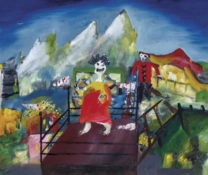 Sidney Nolan Luna Park1 945 - 1EarthMedia Painting - SIDNEY NOLANย Luna Parkย 1945