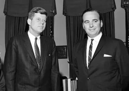 US President John F Kennedy & Rupert Murdoch