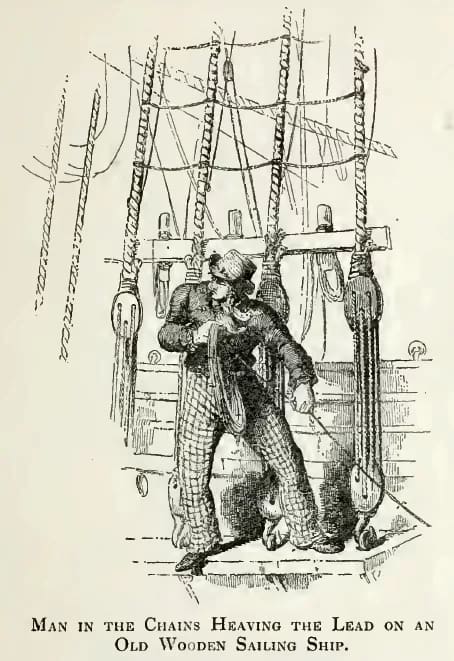 Heaving_the_lead - 1EarthMedia Heaving the lead on a tall ship