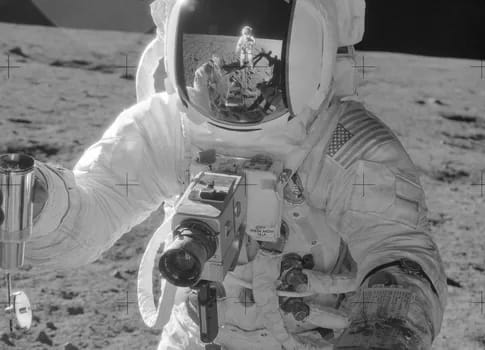 HasselbladMoon08-crop Apollo 12 astronaut Alan L. Bean