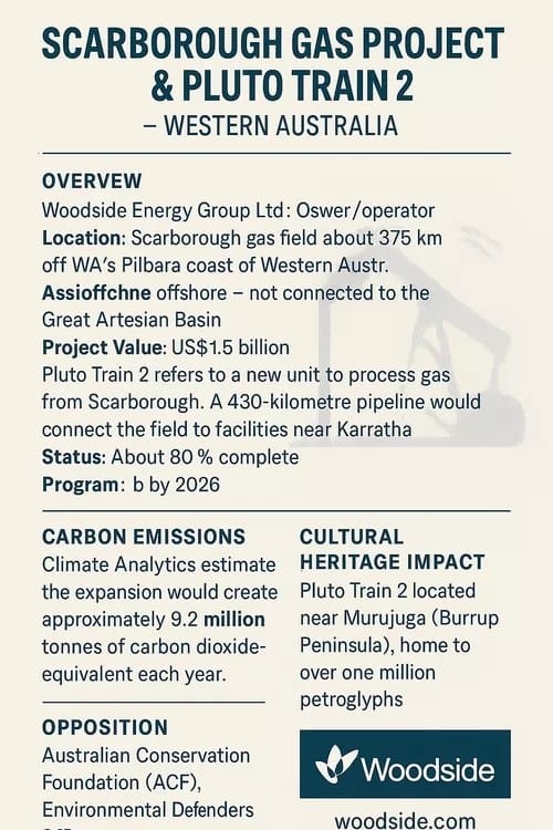 Woodside Scarborough Pluto - 1EarthMedia Woodside Scarborogh Pluto infographic