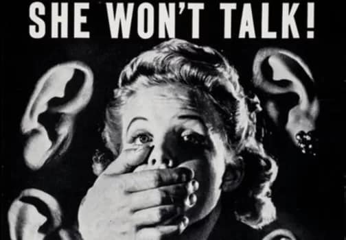 Loose Lips and Careless Talk: Wartime Propaganda Posters She Won't Talk! Will You?"