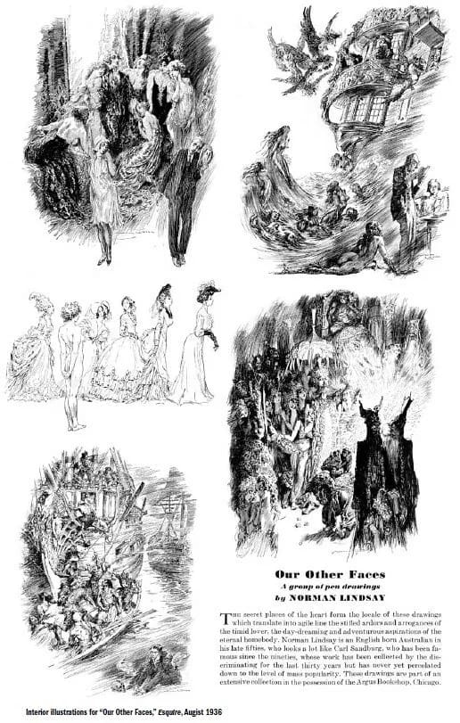 US008 - 1EarthMedia Norman Lindsay, Our Other Faces, Esquire, 1936