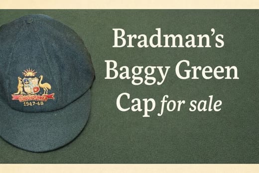 Sir Don Bradman's Baggy Green Cap for sale