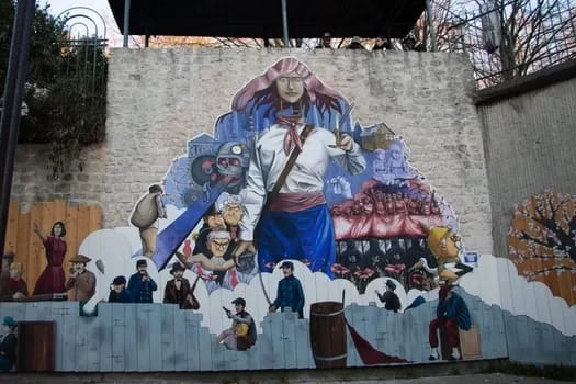 ParisCommune002 - 1EarthMedia Mural in Belleville of the Paris Commune © Mark Anning photo 2021