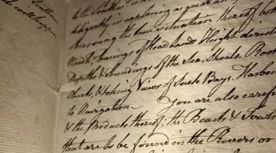 Secret Orders to Lt. James Cook on HMB Endeavour