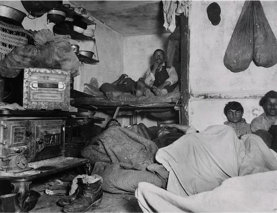 documentary-riis - 1EarthMedia Photograph by Jacob Riis for How the Other Half Lives: ‘Lodgers in Bayard Street Tenement, Five Cents a Spot.’