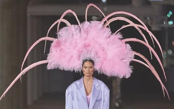 Melbourne Fashion Week 2024 says No More Feathers Christian Cowan. Photo credit: Gorunway