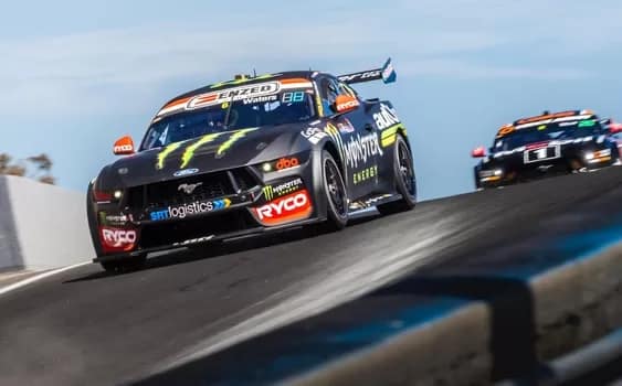 Supercar003 - 1EarthMedia Monster Energy Tickford Racing Ford Mustang in race mode on the track
