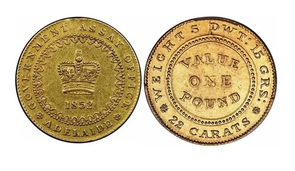 1852 Adelaide Pound: Australia’s First Gold Coin 1852 Adelaide Pound