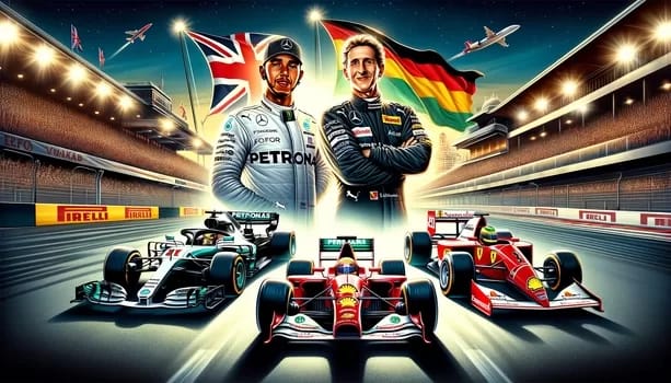 Legends of F1: Comparing Hamilton, Schumacher and Senna Legendary Formula 1 drivers, Lewis Hamilton, Michael Schumacher, and Ayrton Senna