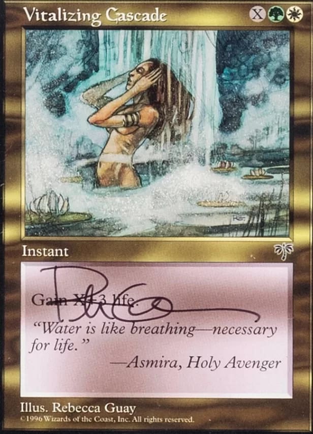 MagicTheGatheringCascade - 1EarthMedia Magic: The Gathering Artist Proof – (Wizards of the Coast, 1996–1998), Signed by Rebecca Guay