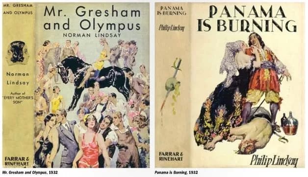 US004 - 1EarthMedia Norman Lindsay, Mr Gresham and Olympus, 1932 Panama is Burning, 1932