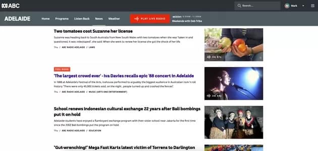 ABC Adelaide Icehouse - 1EarthMedia illegal use of photo on ABC website