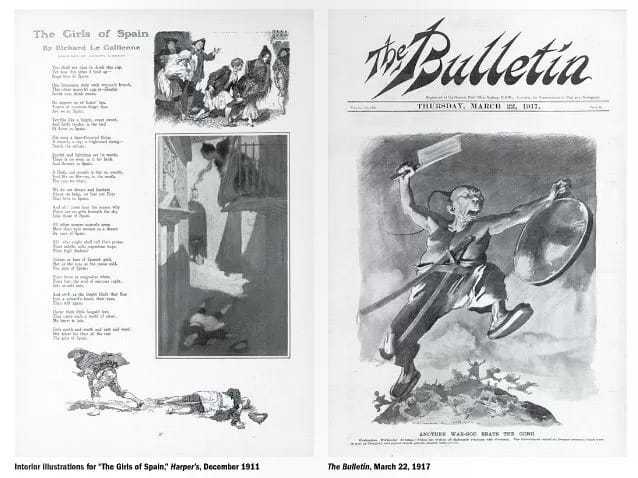 US002 - 1EarthMedia Norman Lindsay The Bulletin, 1917 The Girls of Spain, Harper's, 1911