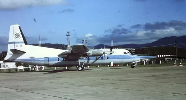 CSIROcloud - 1EarthMedia CSIRO VH-CAT cloud seeding measurement aircraft. © 1979 Mark Anning photo. All Rights Reserved.