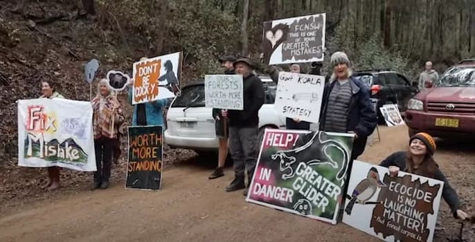 Mistake State Forest protest 1 July 2024