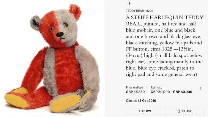 teddybearstieff - 1EarthMedia STEIFF HARLEQUIN TEDDY BEAR