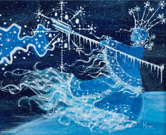 MagicTheGathering010a - 1EarthMedia Kaja Foglio Magic: The Gathering Winter Blast Illustration Original Artwork (1994)