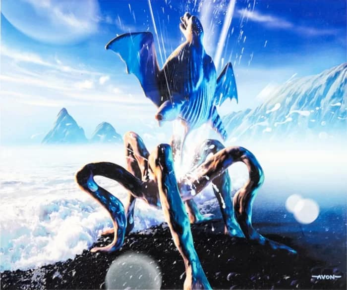 MagicTheGatheringJohnAvon-700 - 1EarthMedia John Avon Magic: The Gathering Legions Dermoplasm Original Art (Wizards of the Coast, 2003)