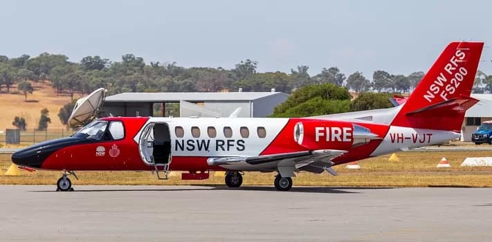 RFS citation - 1EarthMedia NSW RFS aviation Cessna Citation