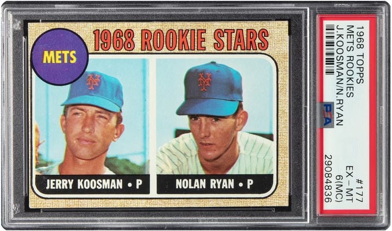 1968RyanKoosman - 1EarthMedia 1968 Topps Nolan Ryan -Mets Rookie Stars #177
