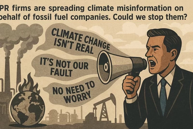 PR firms are spreading climate misinformation. Can we stop them? PR misinformation